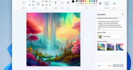 Windows Paint Introduce la Función de Llenado con IA Generativa